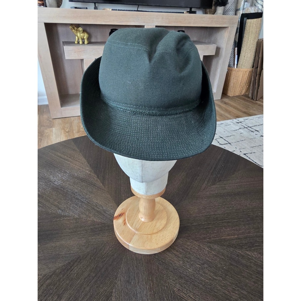 Kingform Cap De Luxe New York Vintage Green Structured Upturned Brim Hat 22.5